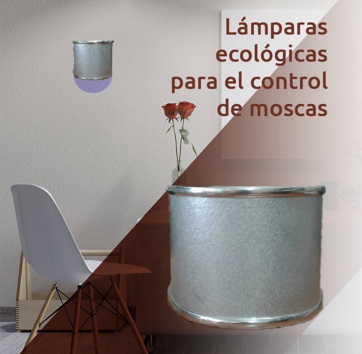 Lámparas ecológicas para control de moscas en interiores